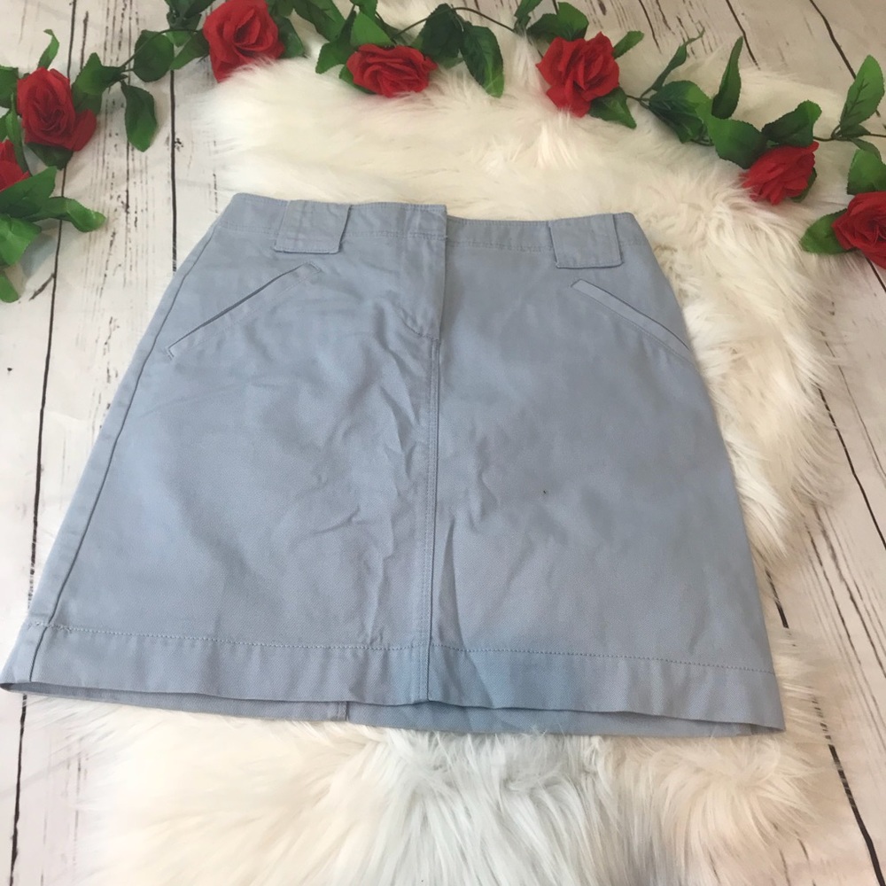 J. Crew size 0 periwinkle blue twill skirt